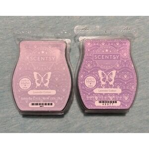 Scentsy Wax Bar Bundle Lavender Cotton Lot of 2 New